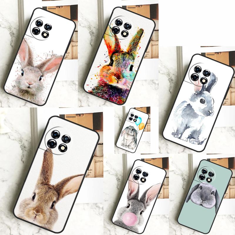 Cute Bunny Rabbit Case For OnePlus 12 12R 11 9 10 Pro 10R 9R 8T 10T Nord CE 2 3 Lite 2T N10 N20 N30 CE4 Cover