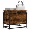 Storage Box with Lid Smoked Oak Finish 60 x 40 x 51.5 cm