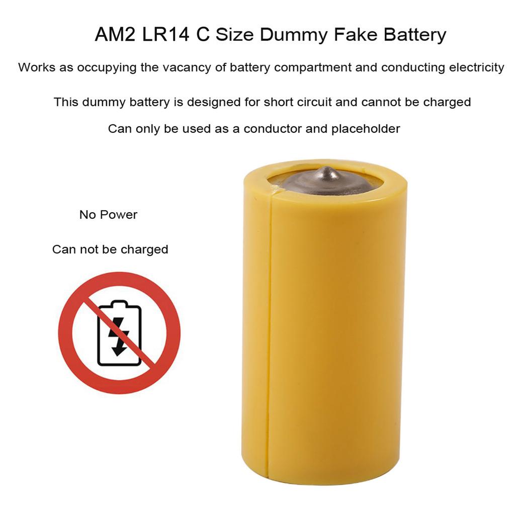 5 шт. LR14 C поддельный аккумуляторный заполнитель, сменный пустышка, корпус аккумулятора, чехол, съемный кожаный проводник для питания