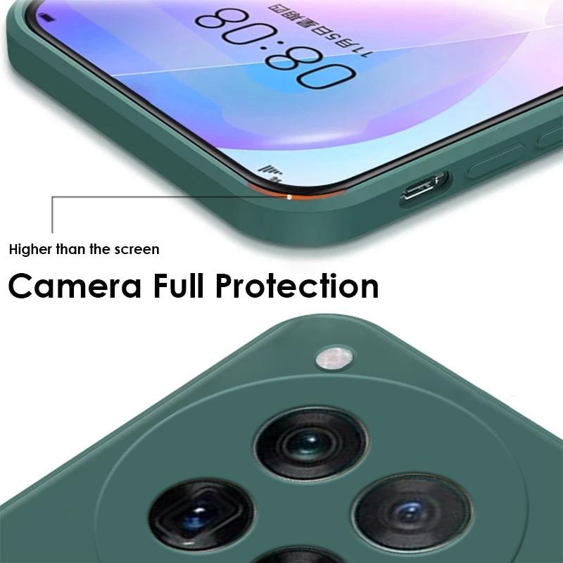 Для OnePlus 12 Чехол Противоударный квадратный жидкий силиконовый мягкий чехол для OnePlus 12 One Plus 12 OnePlus12 5G Чехол для телефона Coque Fundas