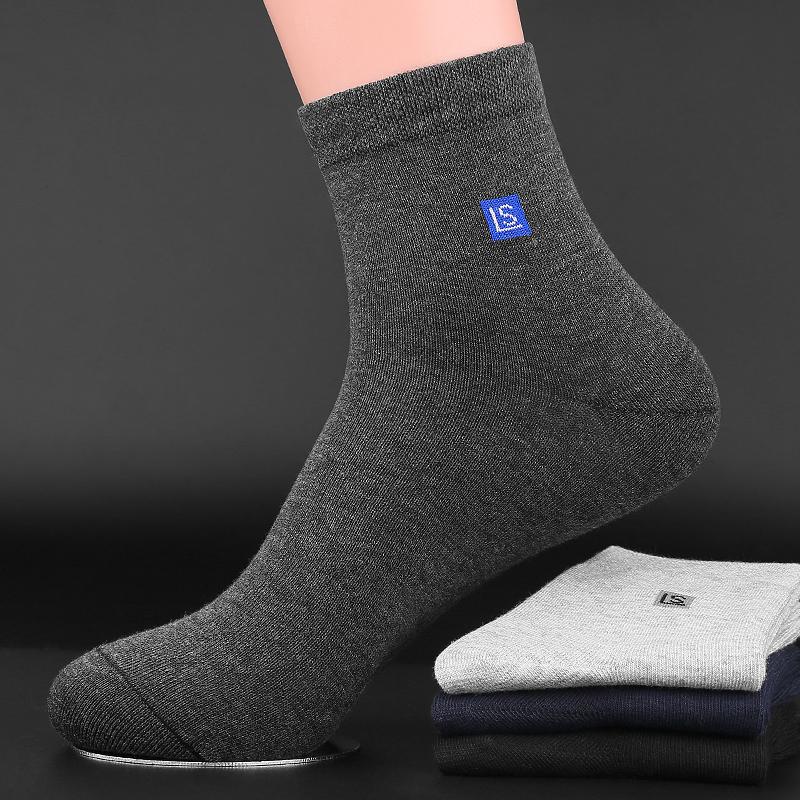 Men's Socks, 10 Pairs, Spring And Summer Mid-Calf, Sweat-Absorbing Breathable Cotton Socks, Sports Casual Business Men's Socks