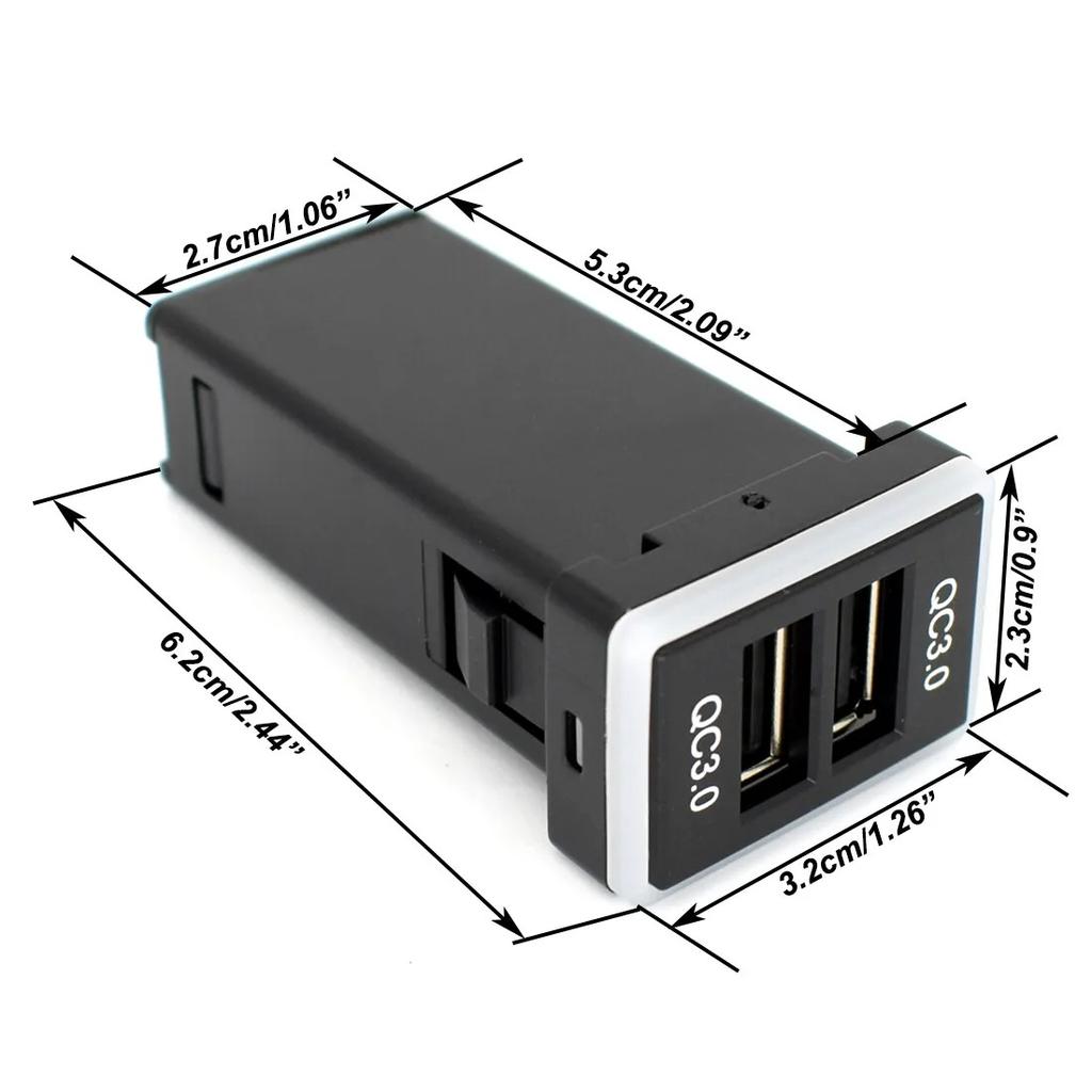 Для автомобиля Toyota Dual 2 USB быстрое зарядное устройство QC3.0 адаптер питания розетка 12 В