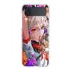 Genshin Impact Hu Tao Xiao Clear Phone Case For Samsung Galaxy Z Flip 4 5 Transparent High Hard PC For Galaxy Z Flip 3 5 Cover