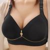 Non-magnetic Thin Cup Glossy Fat Mm Bra Large Size No Underwire Comfortable Breathable Gathered Women's Underwear