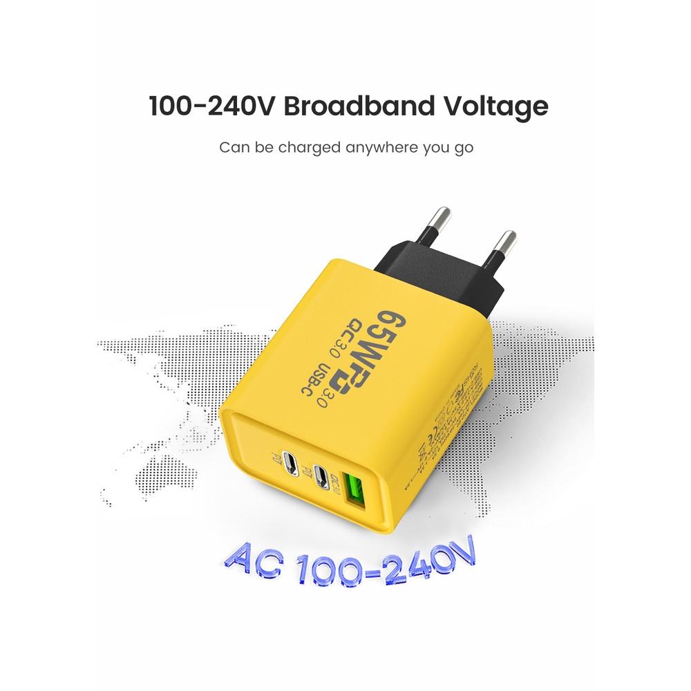 PD 65W 120W Type C Зарядное устройство Быстрая зарядка 3.0 Адаптер питания Для iPhone 14 13 12 Samsung Xiaomi Huawei Портативное настенное зарядное устройство для телефона