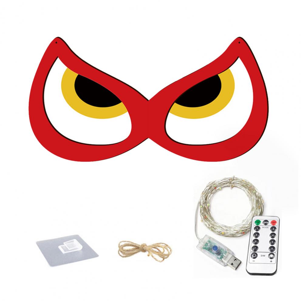 Светящиеся глаза на Хэллоуин Декорации Цветные Хэллоуинские огни Жуткие светодиодные глаза на Хэллоуин для деревьев