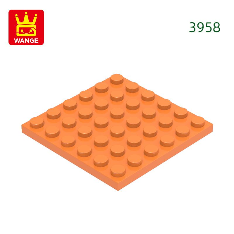 Нетоксичный 20 шт./лот 3958 Тонкая 6x6 точек Нижняя пластина Строительный блок Moc Цветные аксессуары Совместимые с Кирпичом Diy Детская игрушка