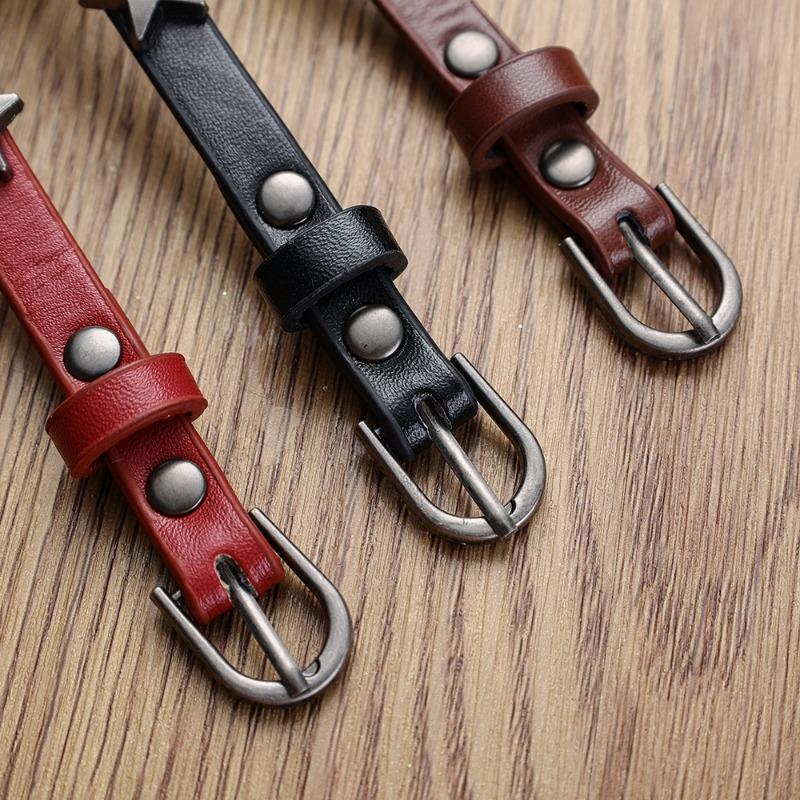 Y2k Vintage Star Leather Watchband Bracelet for Women Men Cool Trend Charm Fashion Adjustable Bracelet Harajuku Jewelry Gift