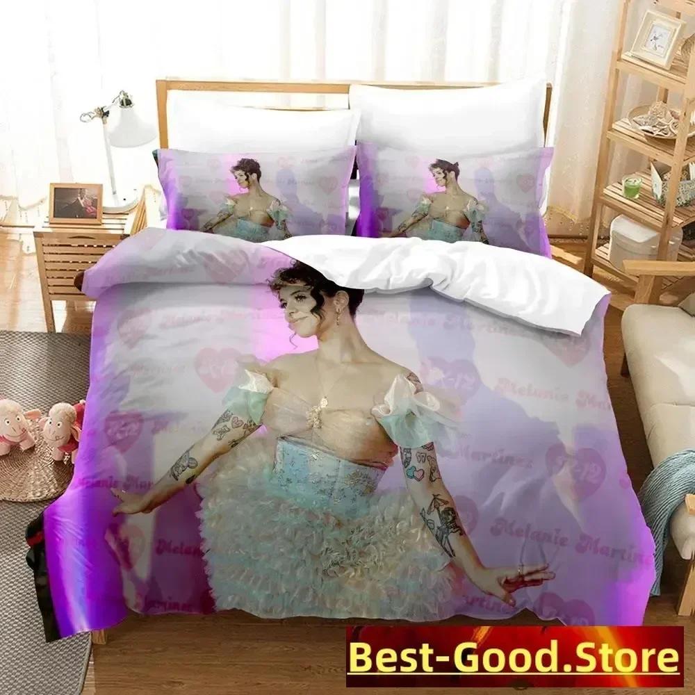 2023 Сексуальная певица Мелани Мартинес Комплект постельного белья Пододеяльник Простыня Наволочка с принтом Кровать Полный Queen King Размер Одеяло Спальня