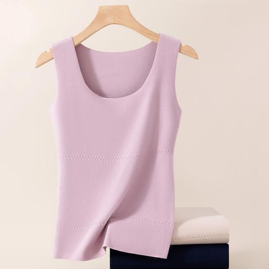 Winter Women Thermal Double-sided Velvet Vest Seamless Velvet-lined Fast Temperature Lock Heating Slim Elastic Sleeveless Inner Wear Bottoming Tank