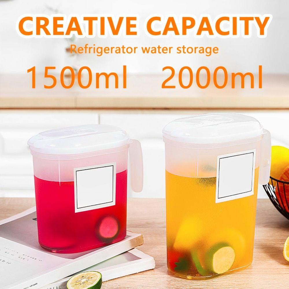 Прозрачный кувшин для холодильника 1,5 л 2 л Кувшин для сока Большой вместимости Кувшин для холодного чая Дом