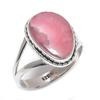 Natural Rhodochrosite Gemstone 925 Solid Sterling Silver Jewelry Ring S.7 H6M88