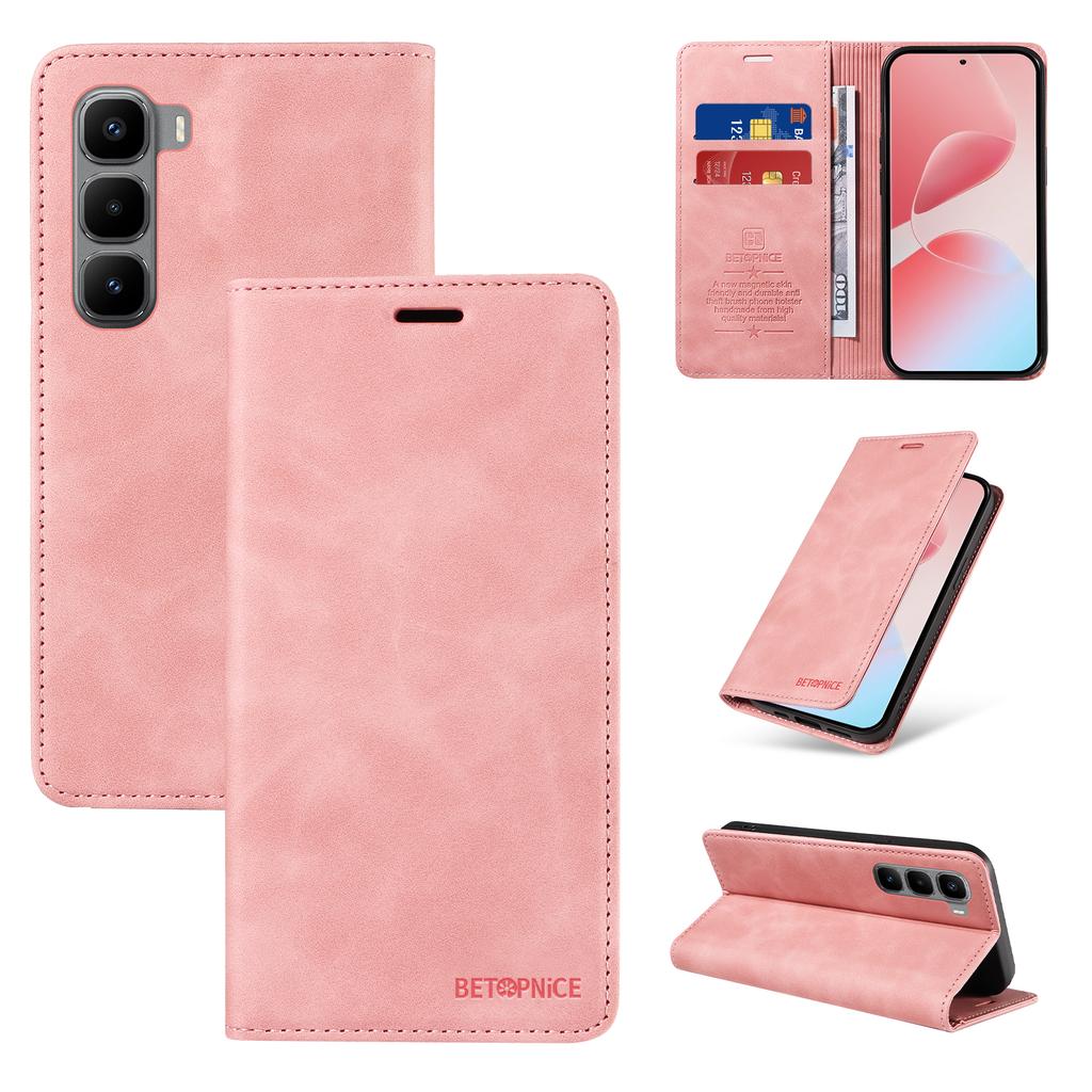 For Infinix Hot 60 Pro+ 4G Case BETOPNICE Magnetic Closure RFID Blocking Wallet Stand Leather Phone Cover