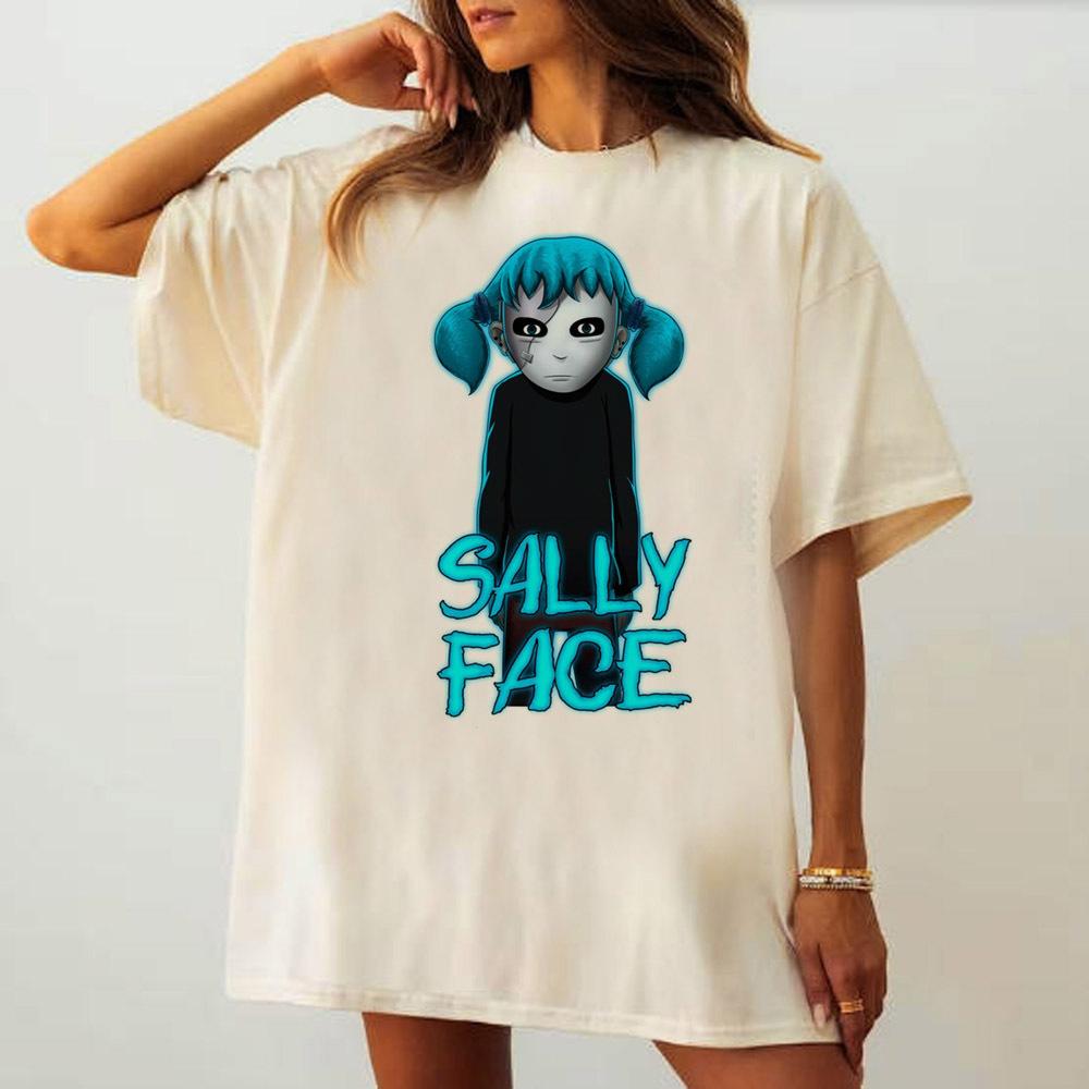 Футболка Sally Face женская хип-хоп харадзюку Университетская футболка кавайи аниме графика Психоделика 2000-е корейская одежда