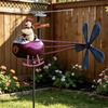 Creative Wrought Iron Weather Vane, Rooster Helicopter Decor for Yard Landscape