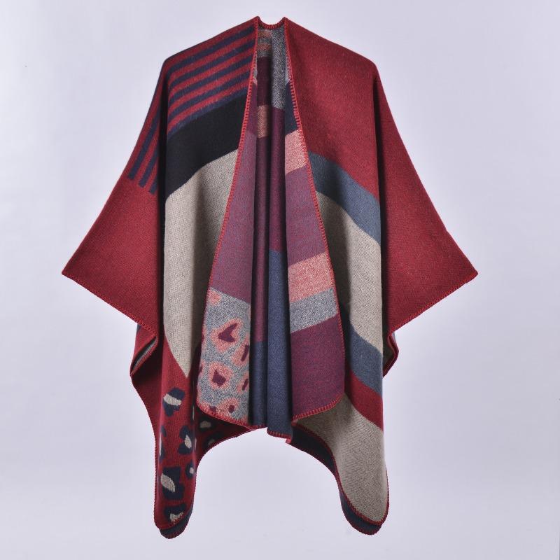 AEC Hand-sewn Edge Thickened and Lengthened Open Hot-selling Cape Air Conditioner Warm Decorative Shawl Scarf