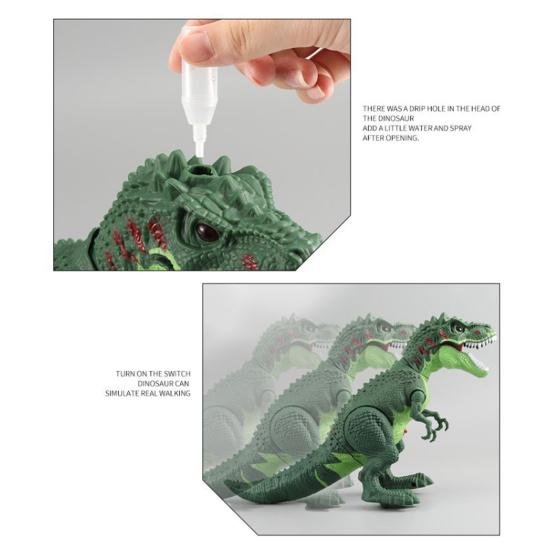 Электрическая модель динозавра, игрушка со световыми и звуковыми эффектами, питание от батареи, реалистичная фигурка динозавра, подвижное соединение и распыление, имитация динозавра