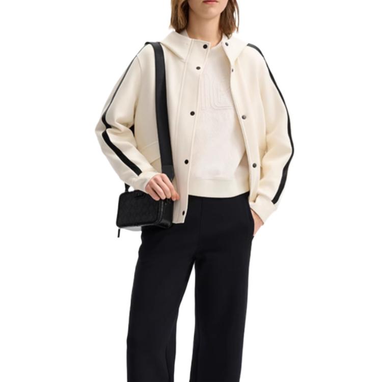 Fila White Series Casual Comfortable Warm Loose Cotton Jacket Women Jackets Steam-White F11W513901F-IV