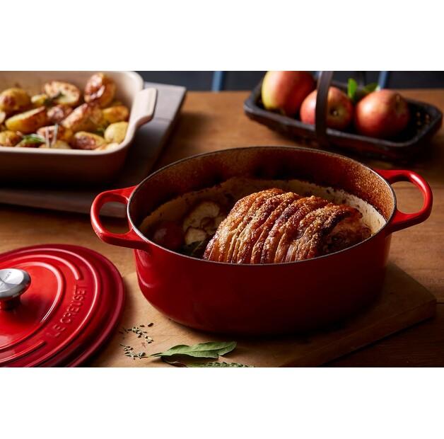 Чугунная жаровня Le Creuset Signature овальная 40 см вишнево-красная 14,8 л (21178400602430)