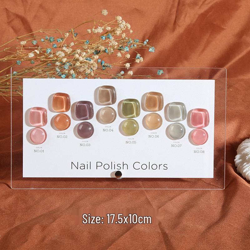 Японская акриловая подставка-дисплей для типсов для наращивания ногтей - 6 и 8 цветов, Прозрачная фоторамка для нейл-арта