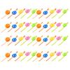 10/40Pcs Pull Strip Spinning Top Toy Kids Colorful Plastic Gyroscope Portable Mini Spinner
