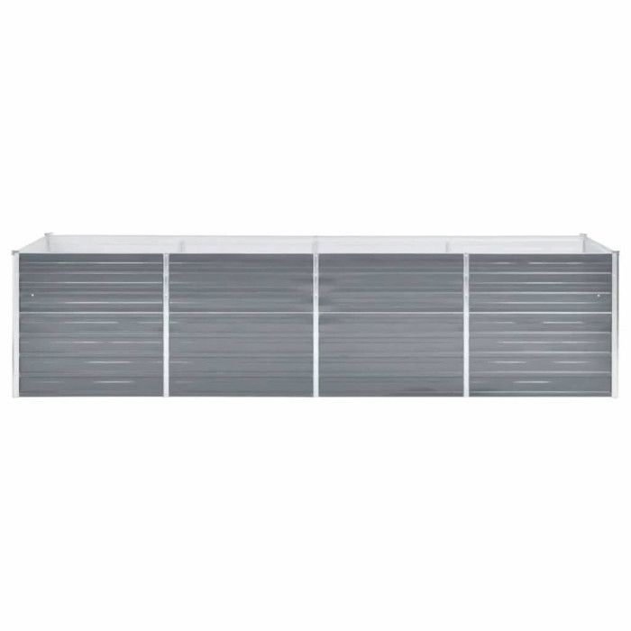 VidaXL Raised Garden Bed Galvanized Steel 320x80x77 Cm Grey