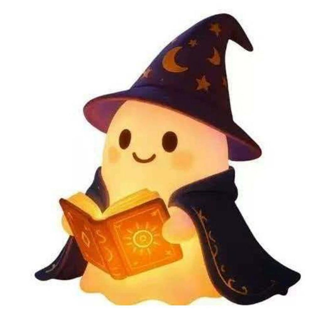 Ghost Design Halloween Decoration Lamp Portable Enchanting Ghost Night Light Bedroom Lighting