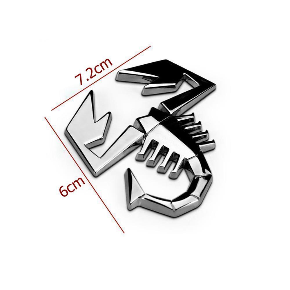 New Logo Decal Silver Badge Emblem Auto Decor Scorpion Car Sticker 3D Metal