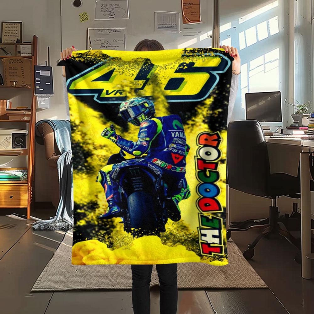 Anthony Vr46 Graffiti Helmet Blanket Sofa Blanket Camping Trip Sheet Christmas Gifts Bedroom