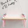 Nordic Style Storage Display Shelf Wooden Board Wall Hanging Ornaments Tassel Beads Pendant for Kids Room Decoration Photo Props