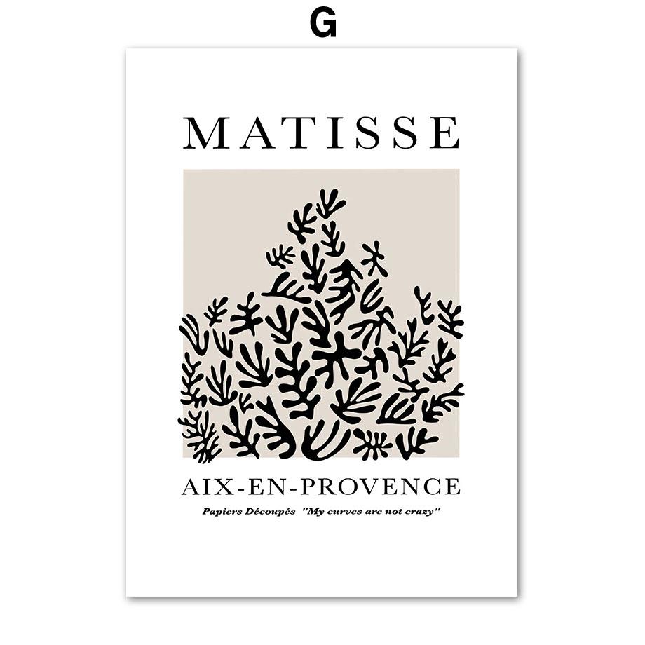 Бохо Матисс Плакат Бежевый Черный Абстрактные Линии Искусства Холст Картины Настенный Принт Фотографии Спальня Гостиная Интерьер Домашний Декор