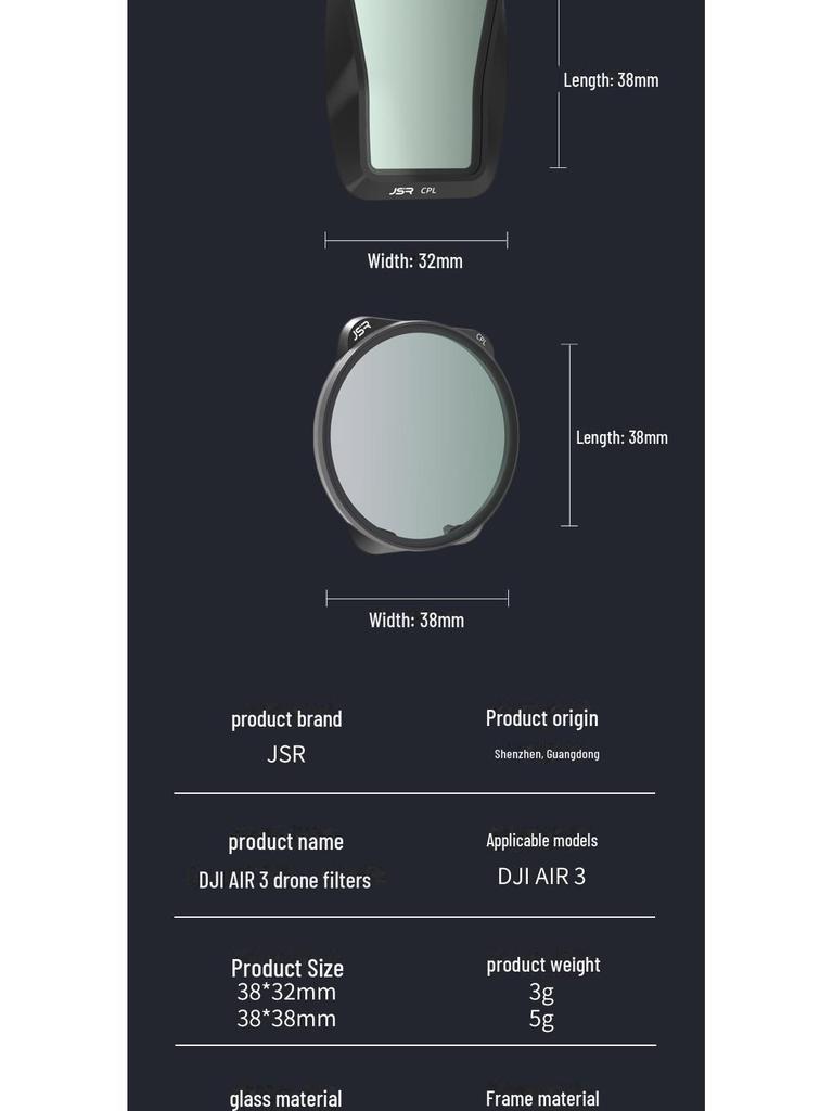 Набор фильтров для дронов DJI AIR3 ND/CPL Starlight и Anti-Light Pollution