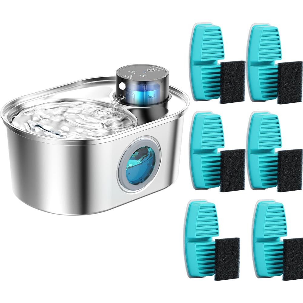 3L беспроводной фонтан для воды для кошек из нержавеющей стали с автоматическим датчиком, питьевой фонтан для кошек, поилка для собак, диспенсер для воды для домашних животных