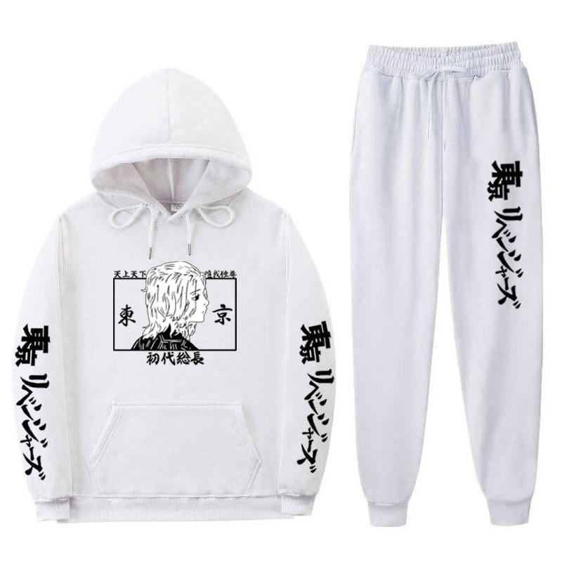 Mens Oversized Hooded Sweatshirt Set With Side Pockets Streetwear Style Cotton Blend Warm Winter Outfit