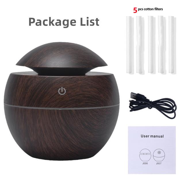 Мини-увлажнитель воздуха Usb ультразвуковой диффузор аромата под дерево 7 светодиодный светильник электрический диффузор эфирного масла для домашней ароматерапии