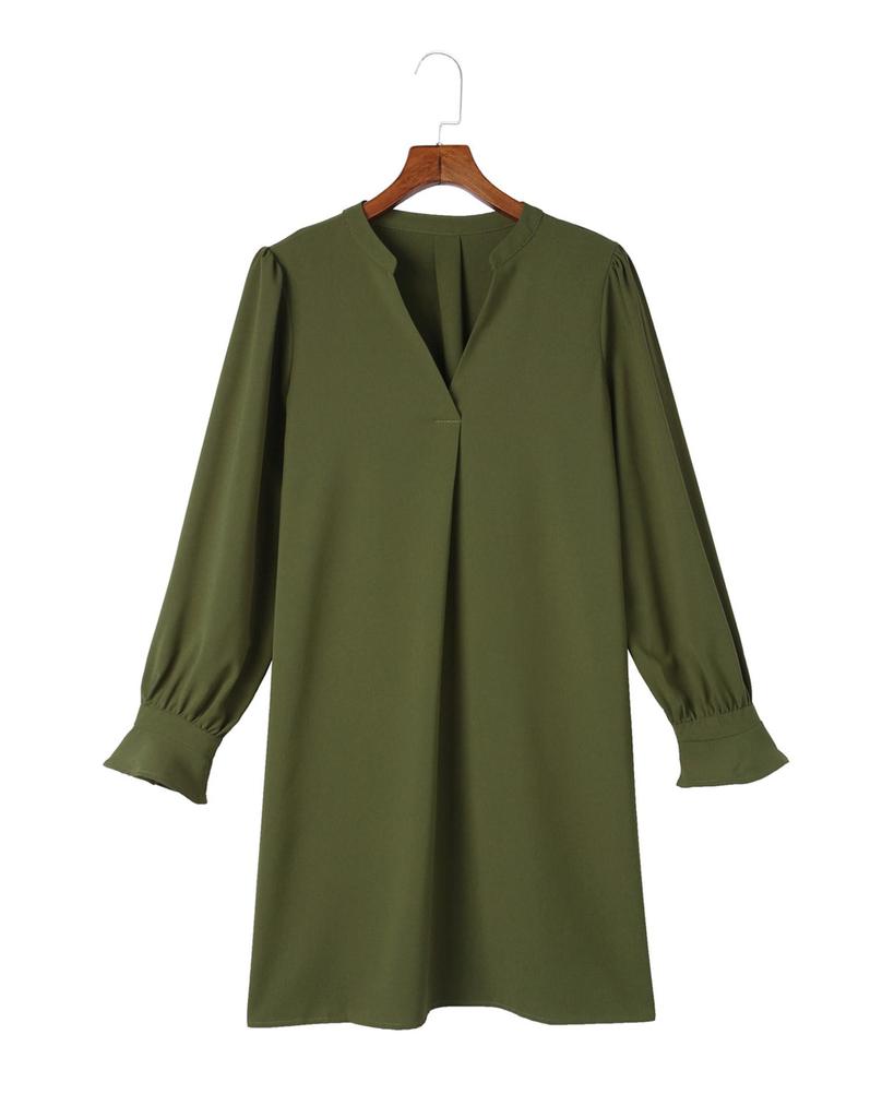 Azura Exchange Платье-рубашка с оборками на рукавах