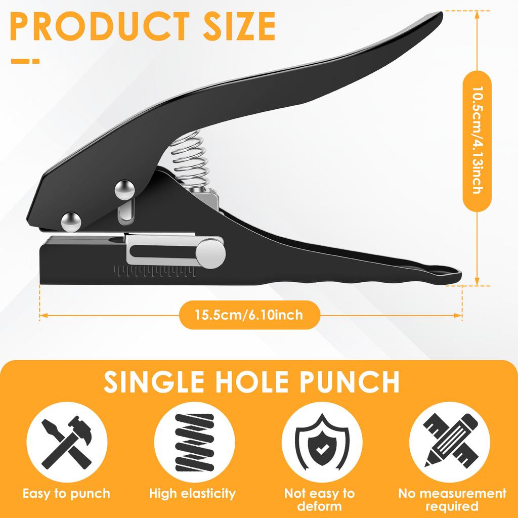Одинарный дырокол 15 мм Круглый дырокол Инструмент для пробивки бумаги Дырокол для точных круглых отверстий Ручной дырокол для кромки