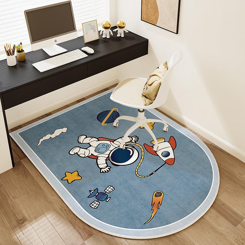 Children's Rug For Bedroom Study Desk Learning Chair Living Room Reading Area Computer Swivel Chair Protective Mat Home Decor
