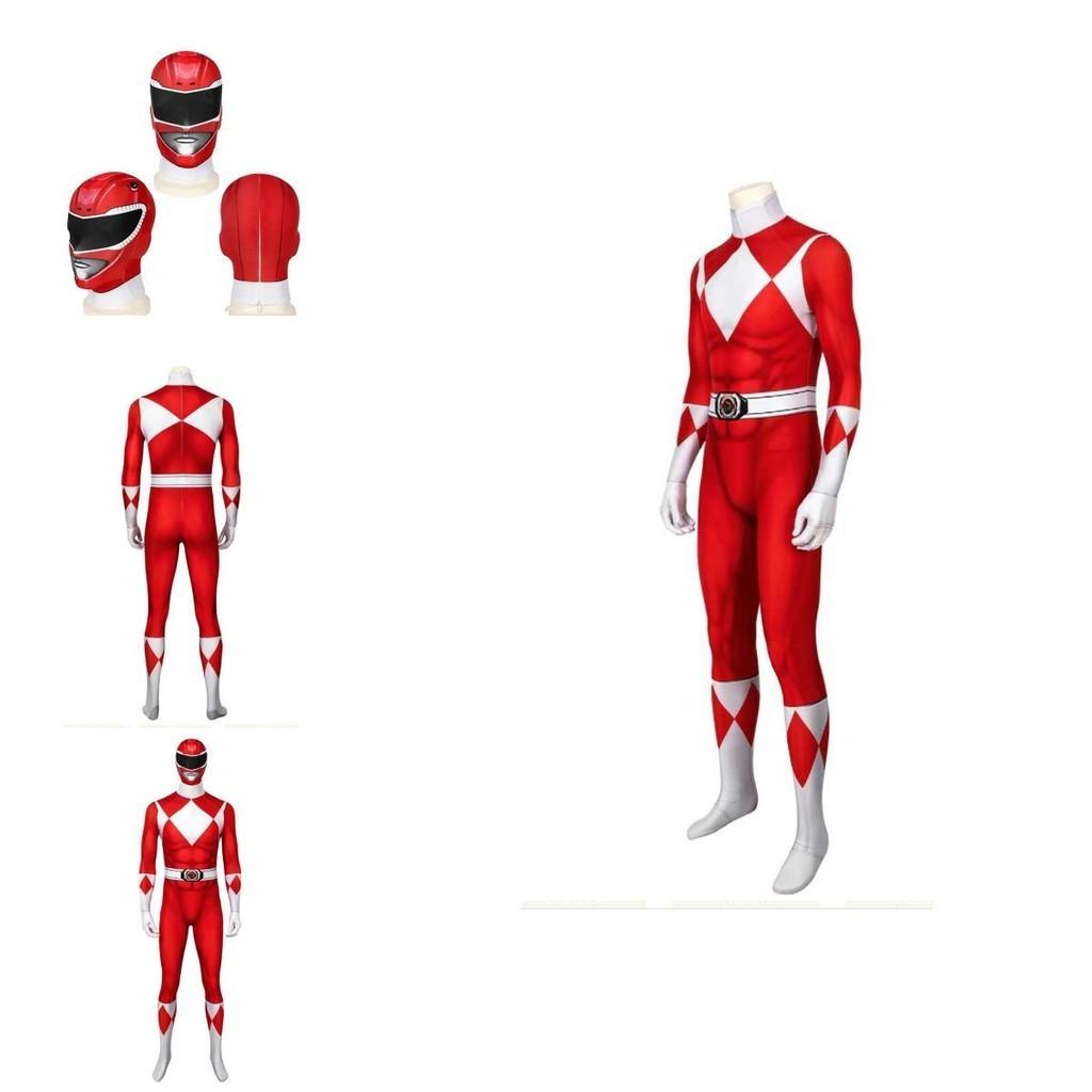 Костюм Power Rangers для детей и взрослых, косплей, карнавальный костюм, костюм супергероя, комбинезон
