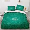 Modern Duvet Cover Set School Genius Smart Student Math Geometry Science Number Formule Image Decorative Polyester Bedding Set