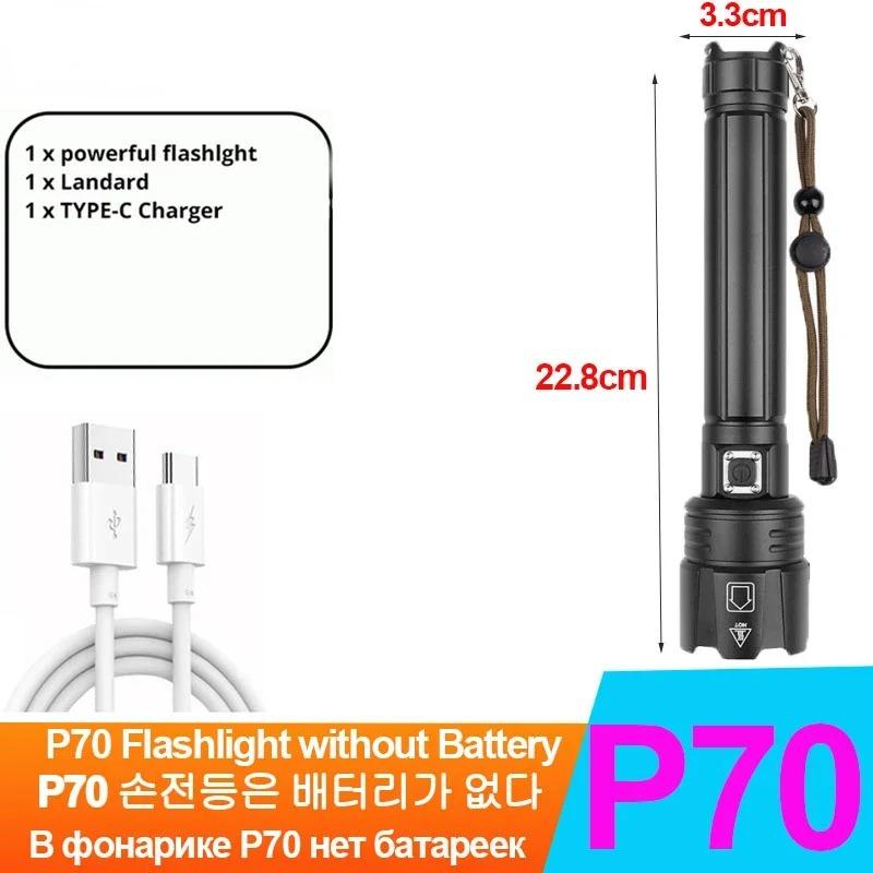 8800 метров светодиодный фонарик перезаряжаемый TYPE-C мощный тактический фонарик масштабируемый охотничий фонарь водостойкий ручной фонарь