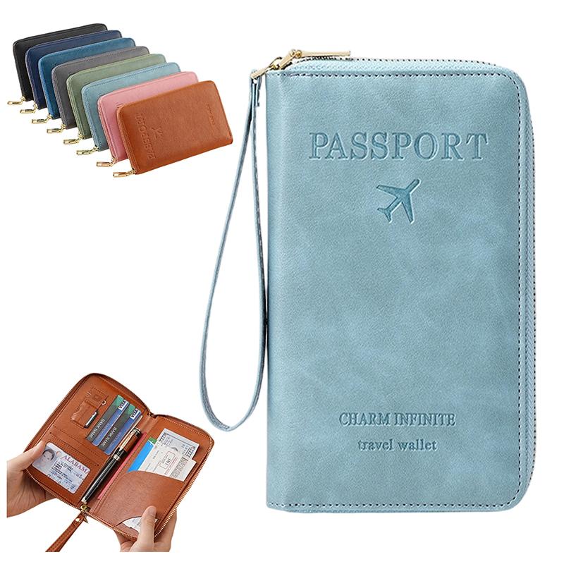 Многофункциональный RFID кошелек для паспорта RFID держатель для паспорта для кошелька Необходимый для путешествий Защита от кражи Кошелек Чехол для хранения Защита от кражи