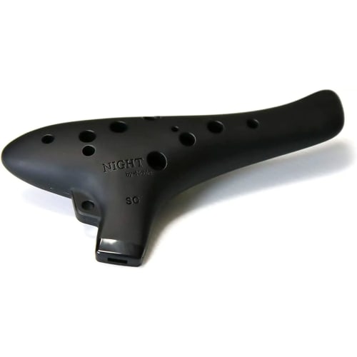 NIGHT Ocarina, NIGHT by Noble, Plastic, SC, Black Rubber Finish, 25 X 150 X 75mm