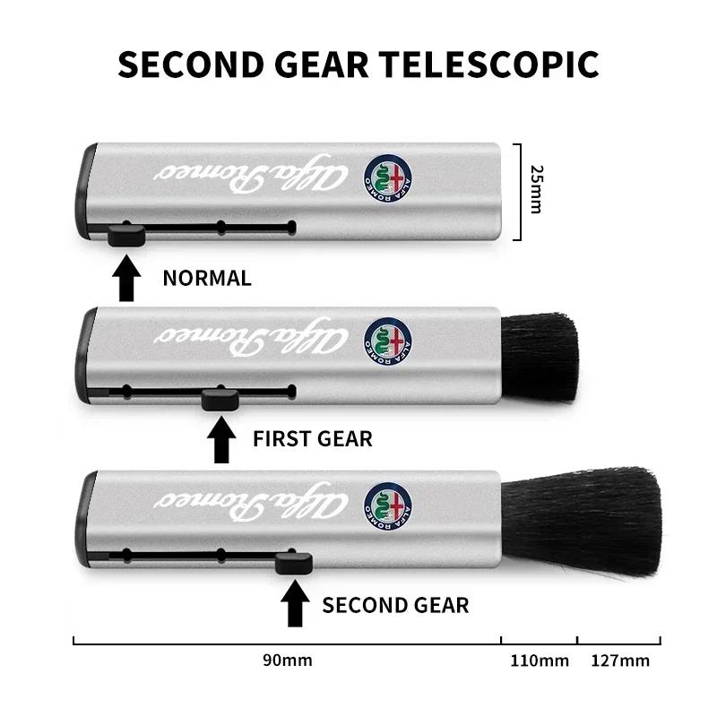 Car Telescopic Plastic Handle Wool Small Brush For Alfa Romeo 159 147 156 166 Giulietta Giulia Mito Stelvio Brera Spider