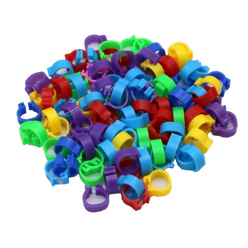 400 Pcs 8mm Bird Foot Clip Ring Pigeon Training Tools 10 Colors Bird Parrot Feeding Identification Foot Ring Animal Supplies