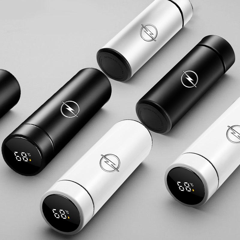 Автомобильный умный термос с дисплеем температуры, кофейная чашка для Opel insignia Astra H G J Antara vectra Vivaro corsa c d zafira b, стайлинг автомобиля