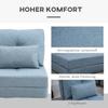Floor Chair Folding Mattress Sleeping Mat, 2-in-1 Design, Removable Cushion, 60 x 80 x 56 cm, Sky Blue