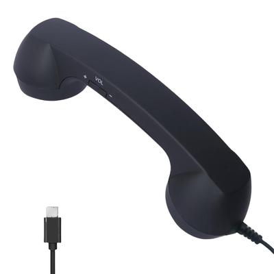 Ретро-трубка для мобильного телефона с интерфейсом USB-C, проводная телефонная гарнитура для мобильного телефона/планшета/ноутбука