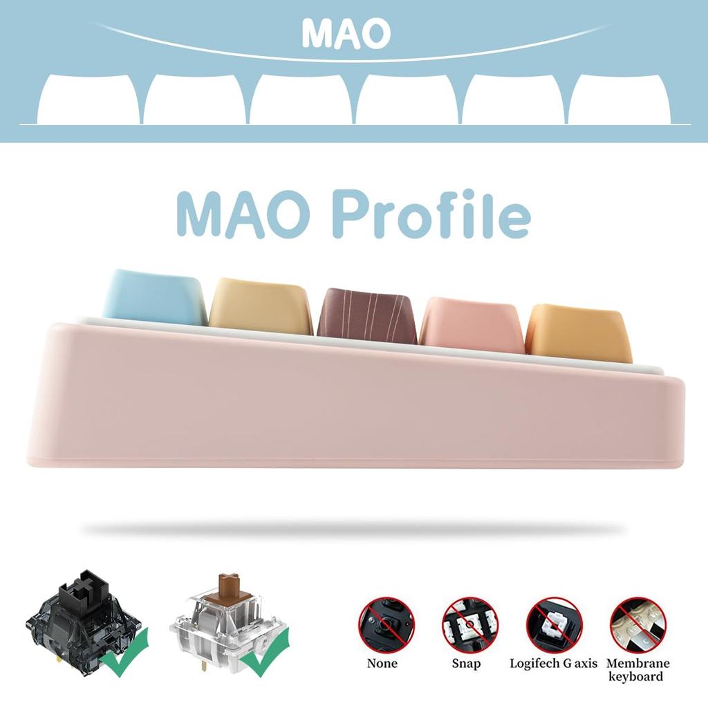 TYRIXKI PBT Кейкапы 142 клавиши Милые кейкапы Сублимация Морская соль Кот Кейкапы Профиль Mao Кастомные кейкапы для механических переключателей Cherry Gateron MX