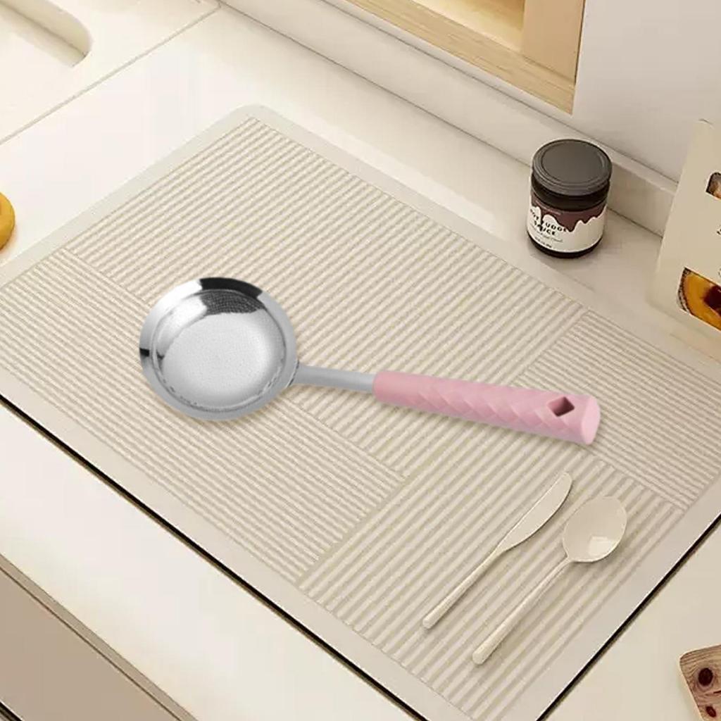 Сетчатая ложка-скиммер, дуршлаг для кастрюли, сверхпрочные кухонные гаджеты, удобная ручная с прорезями